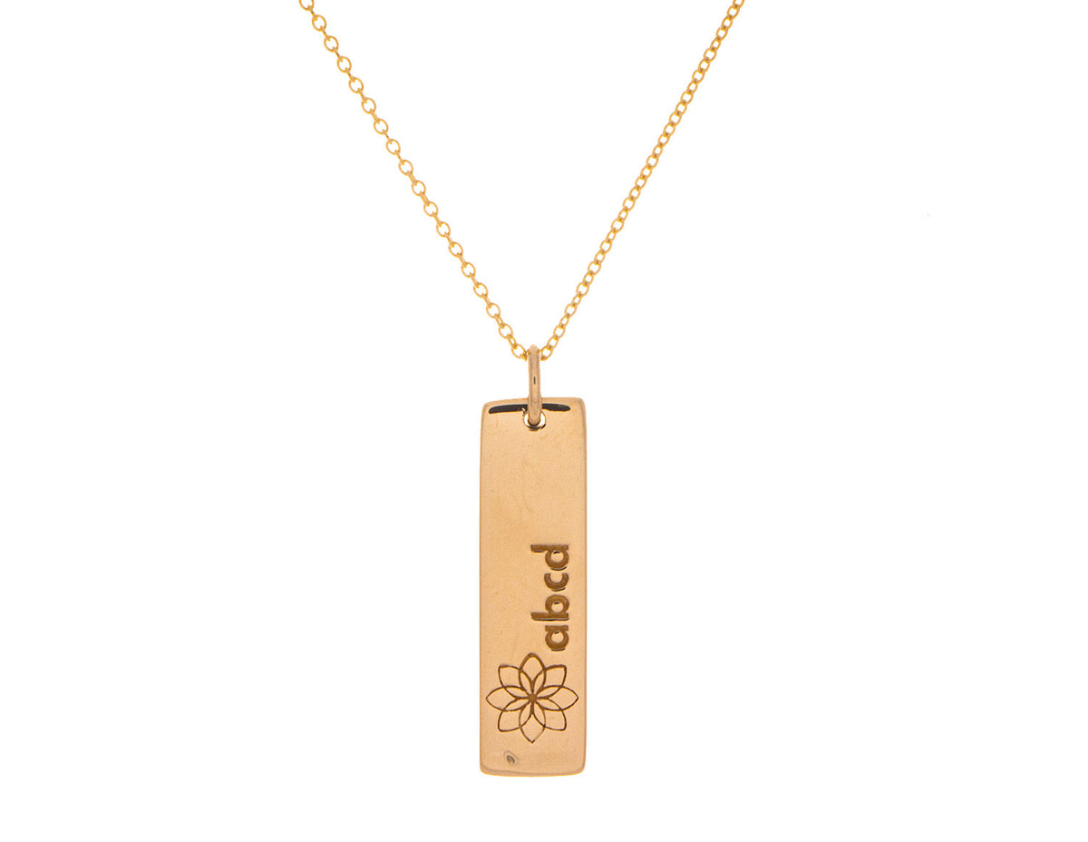 .004ct. Diamond Bar Pendant in 14K Yellow Gold
