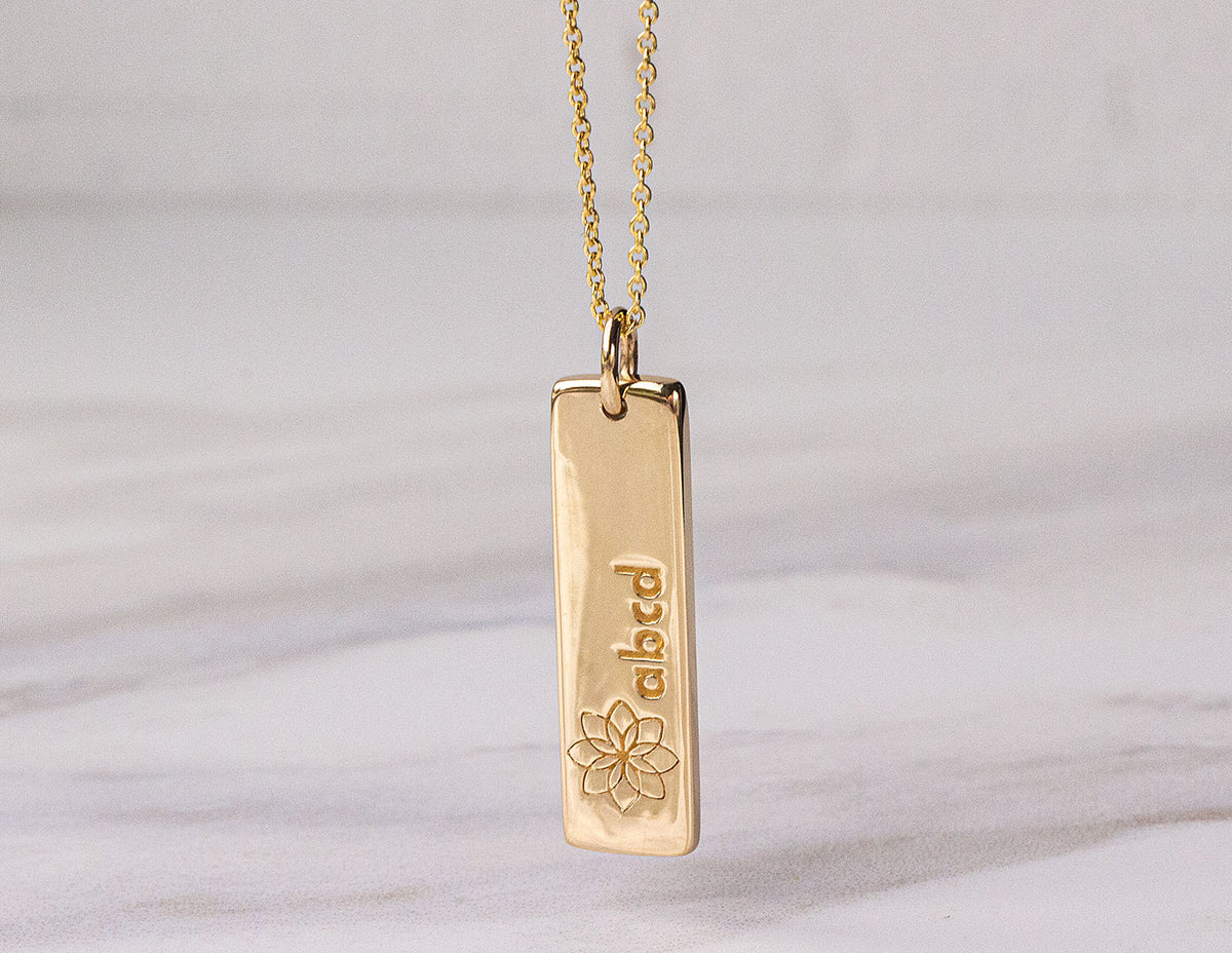 .004ct. Diamond Bar Pendant in 14K Yellow Gold