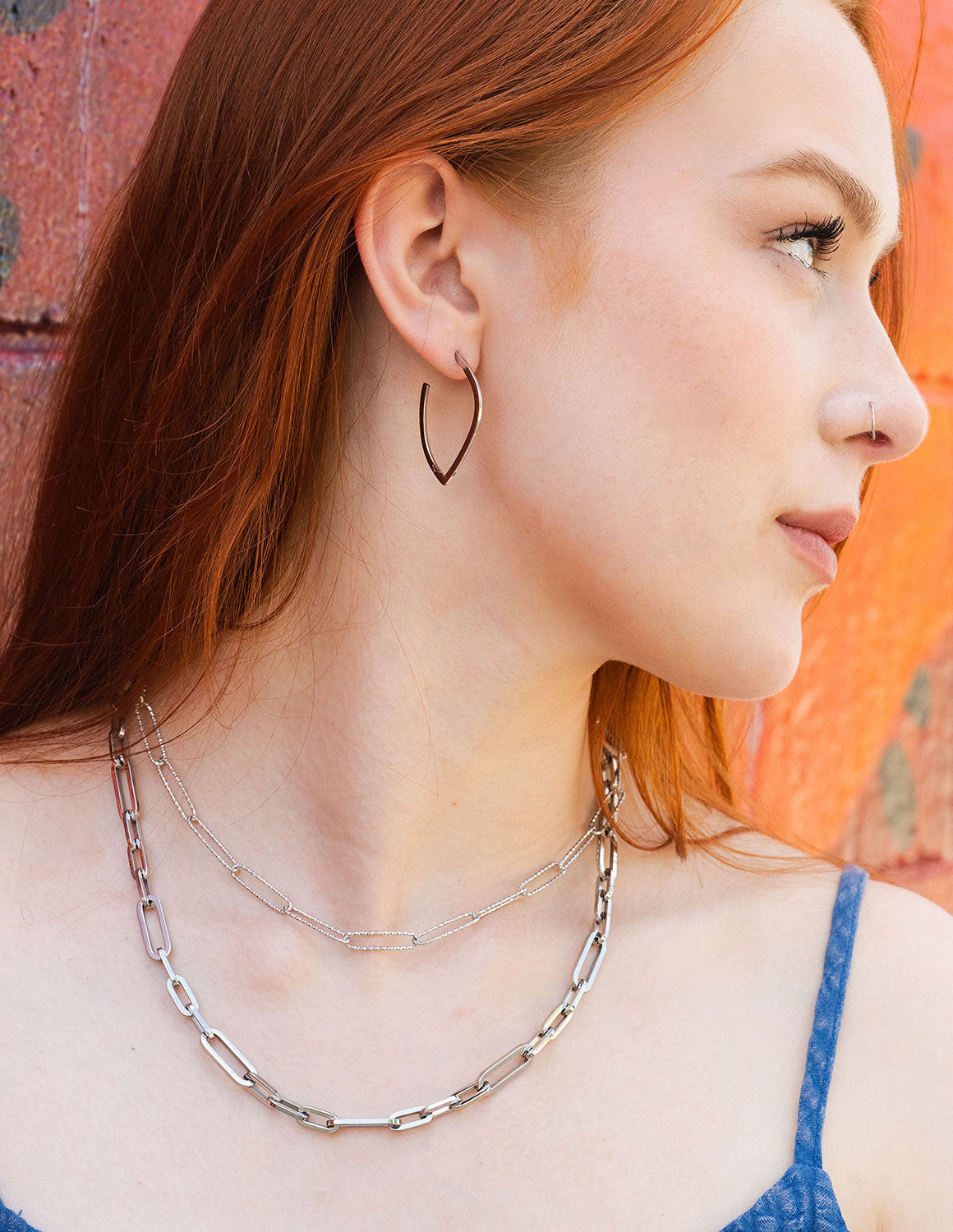 18" Stainless Steel Oval Sparkle Link Chain
