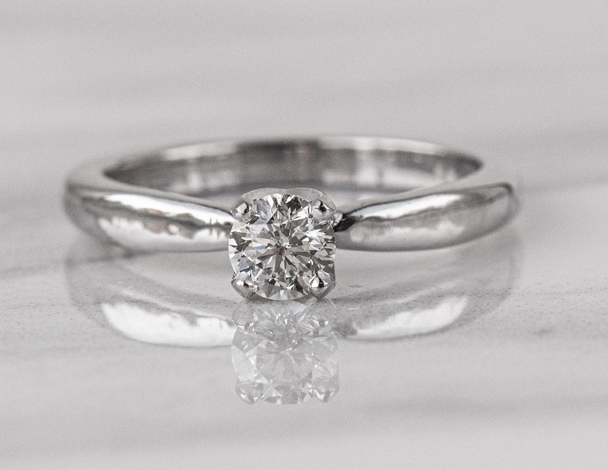 1/2ct. Solitaire Kessler 81 Round Diamond Engagement Ring in 14K White Gold