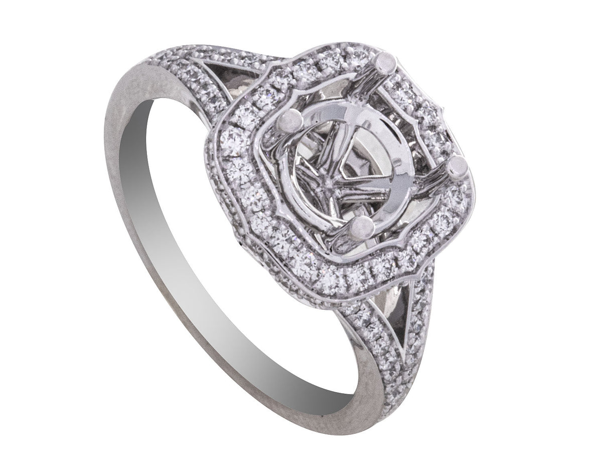 1/2ct. t.w. Diamond Engagement Ring in 14K White Gold
