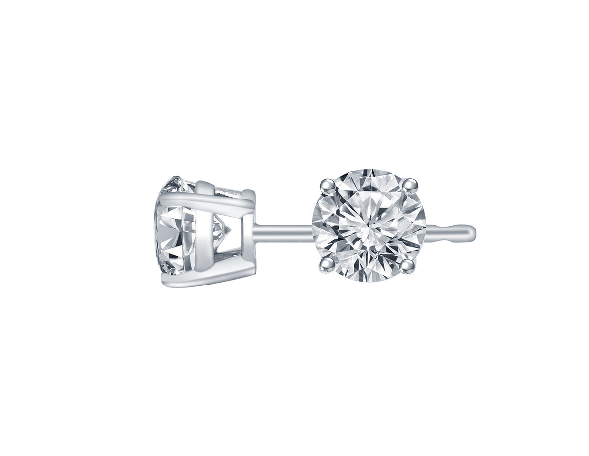 1/2ct. t.w. Diamond Stud Earrings in 14K White Gold