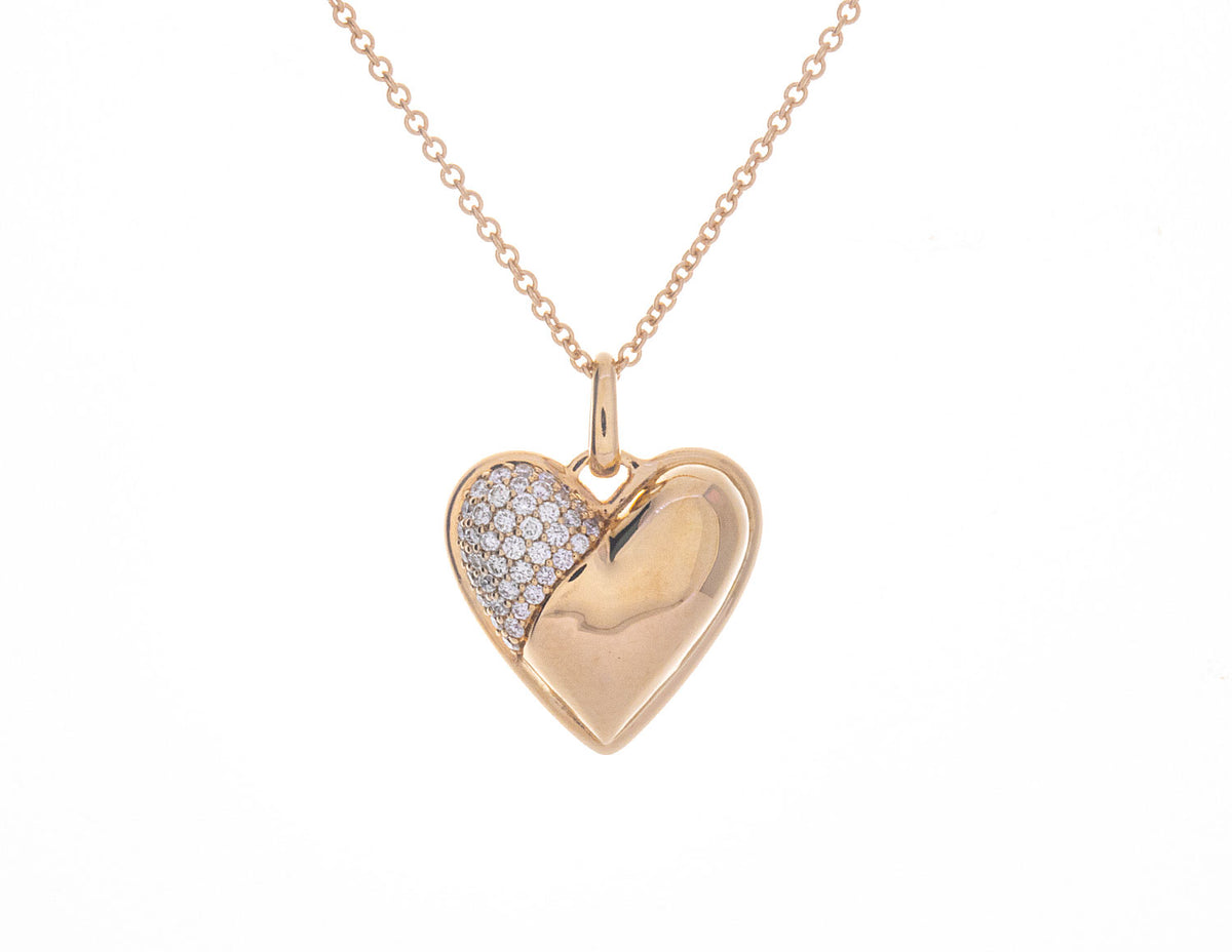 1/6ct. t.w. Diamond Heart Pendant in 14K Yellow Gold
