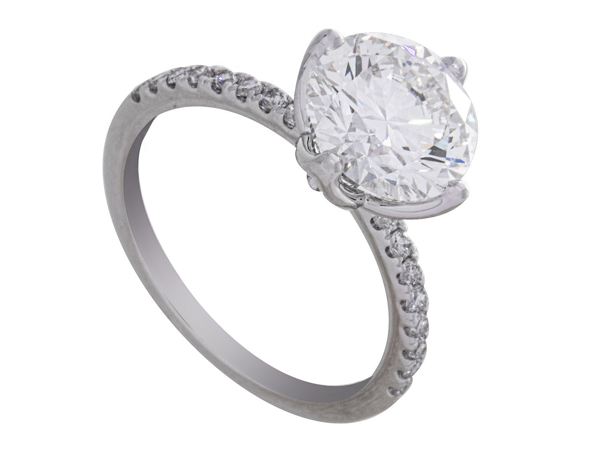 1/3ct. t.w. Lab Grown Diamond Engagement Ring in 14K White Gold