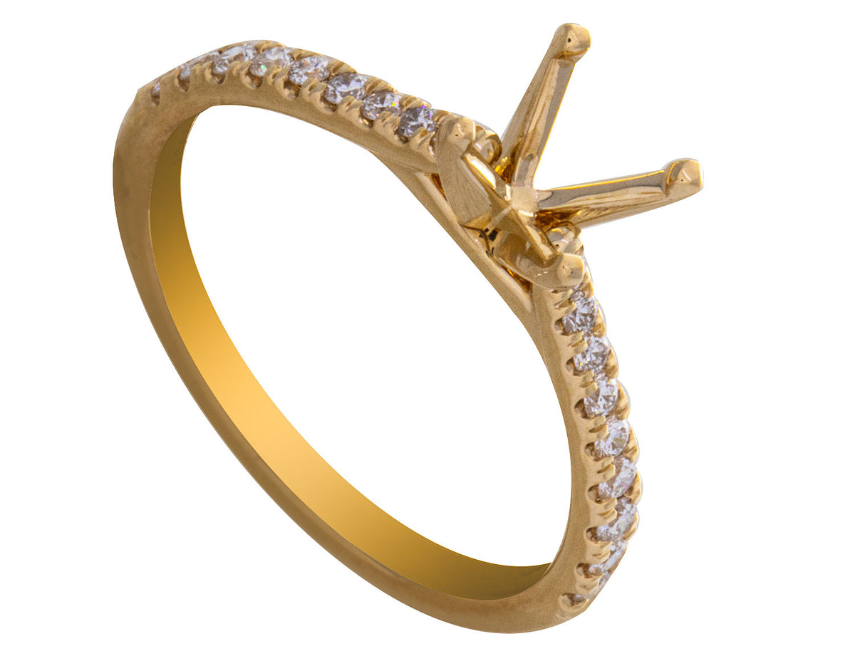 1/4ct. t.w. Diamond Engagement Ring in 14K Yellow Gold