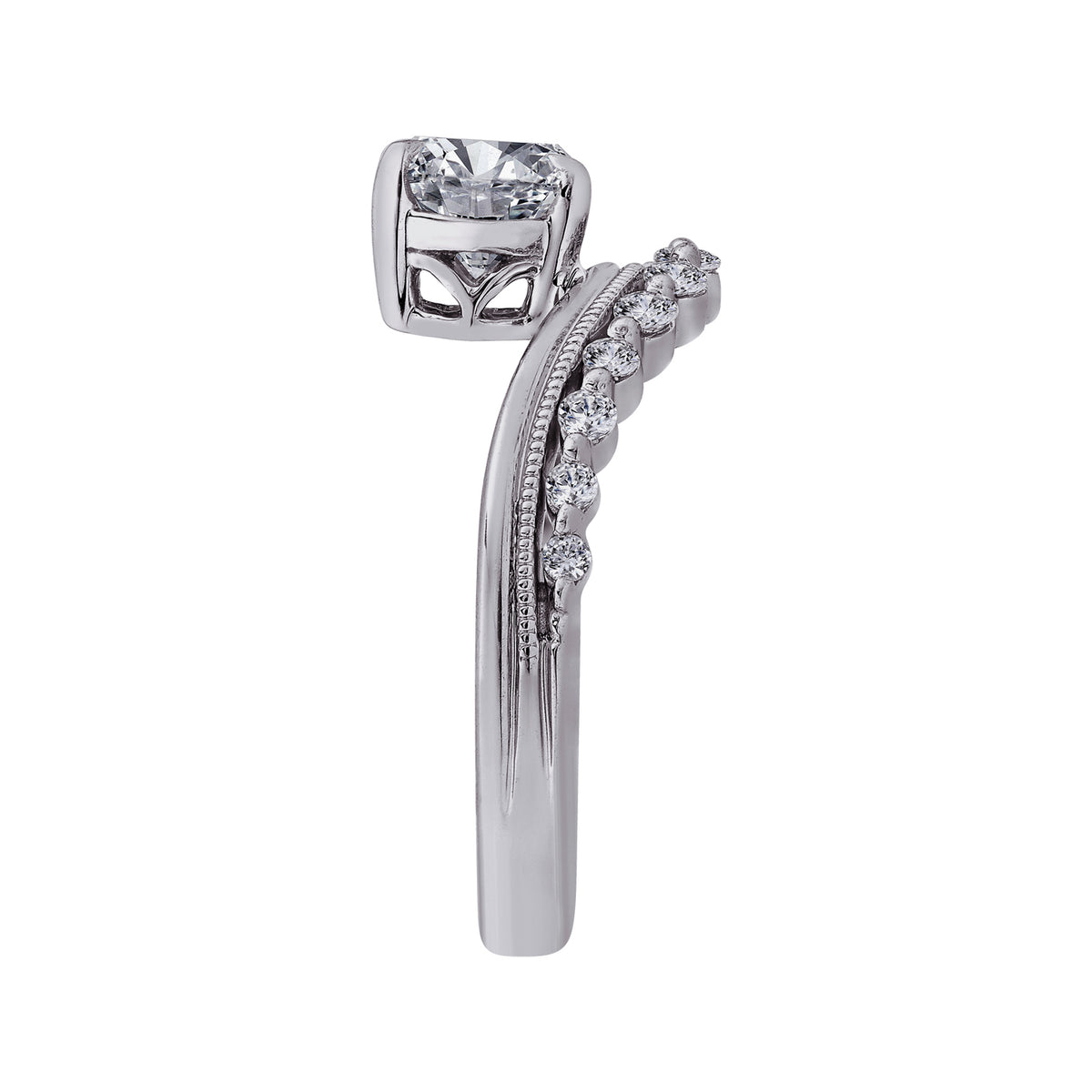 1/4ct. t.w. Round Cut Diamond Engagement Ring in 14K White Gold