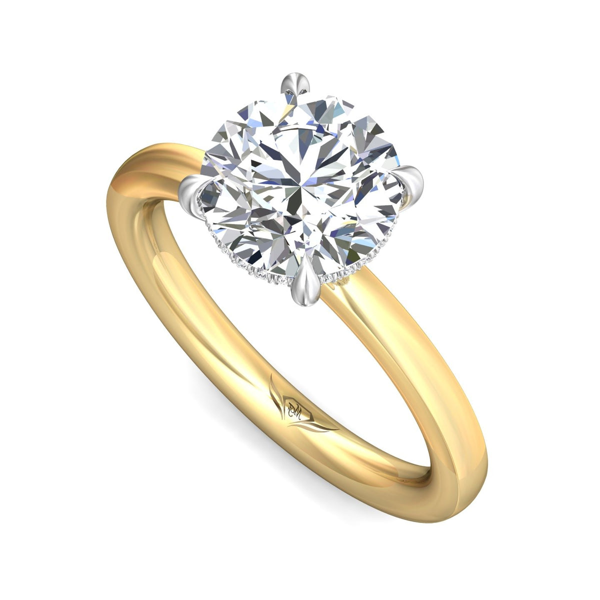 .06ct. t.w. Diamond Engagement Ring in 14K Yellow and White Gold