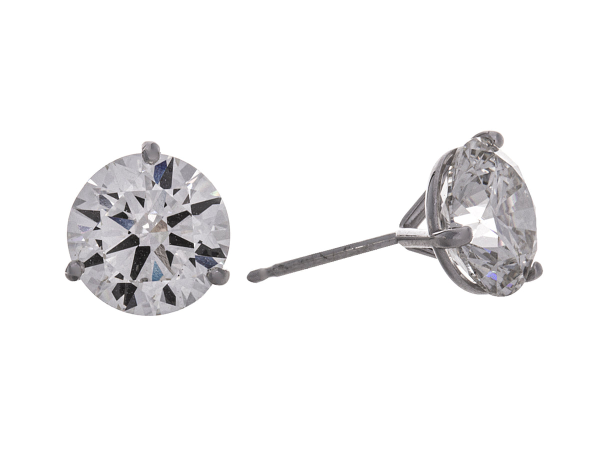 4ct. t.w. Newborn Lab Created Diamond Martini Stud Earrings in 14K White Gold