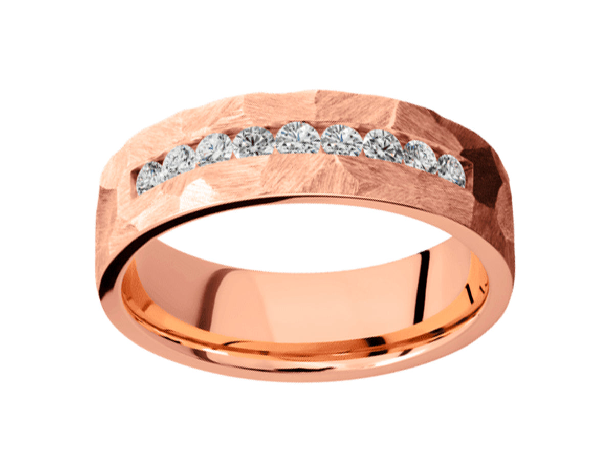 1/2ct. t.w. Diamond Men's Wedding Band in 14K Rose Gold