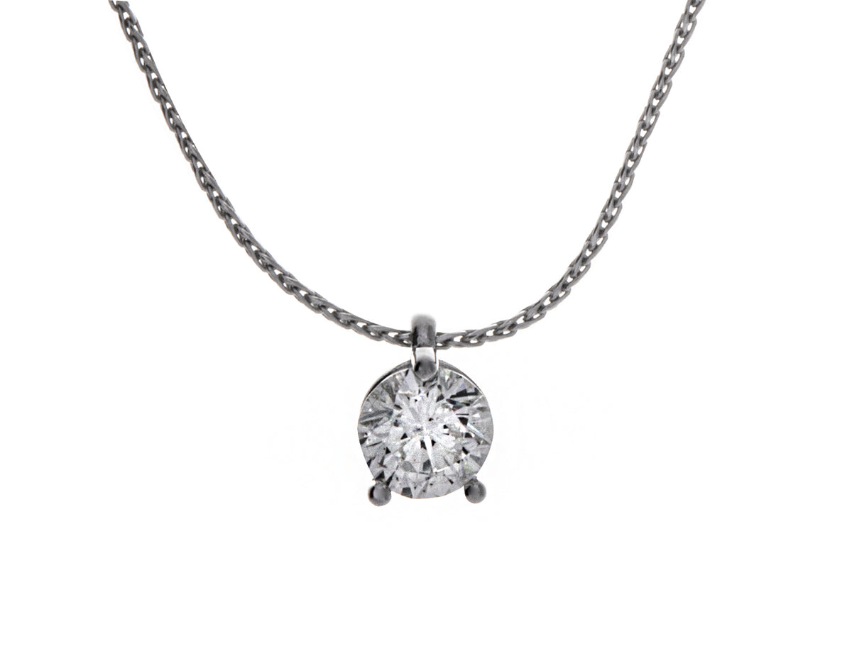 7/8ct. Kessler 81 Diamond Raindrop Pendant in 14K White Gold