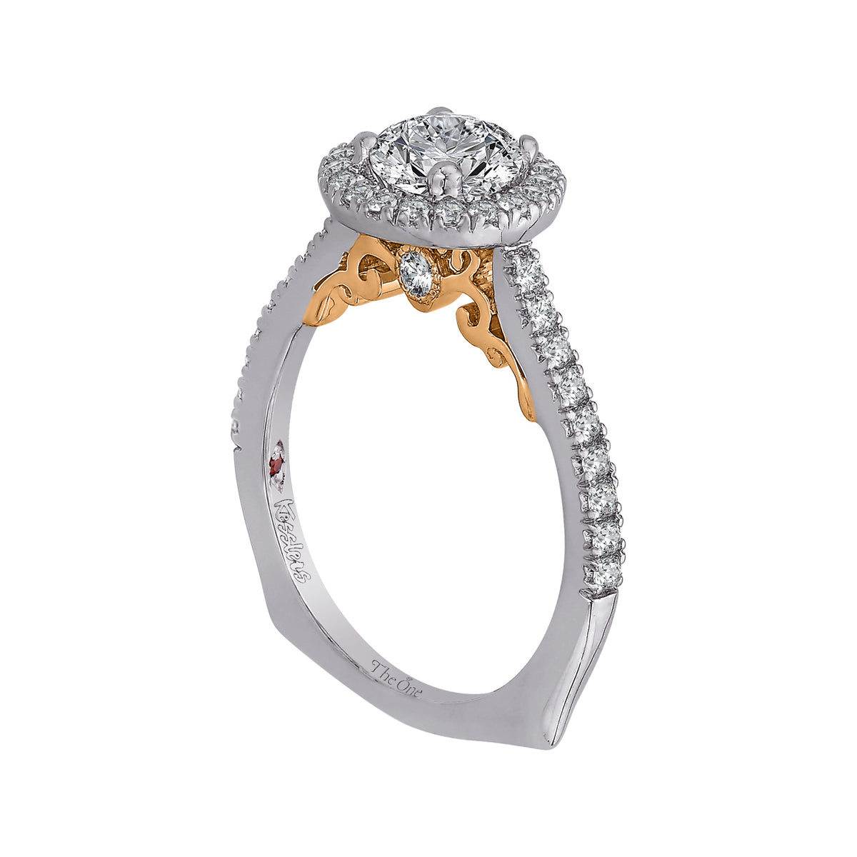 2/5ct. t.w. Diamond Engagement Ring in 14K White and Yellow Gold
