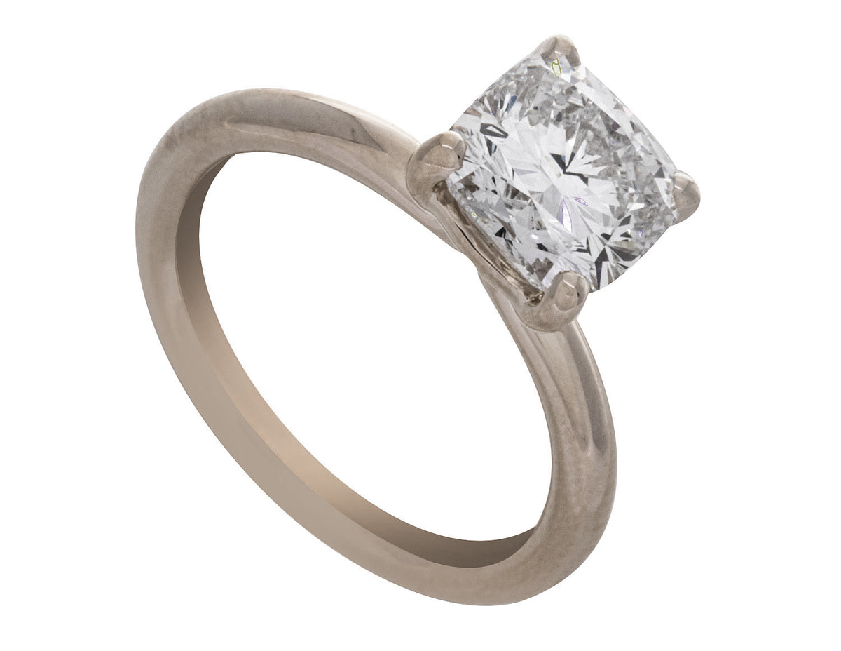 2ct. Cushion Cut Newborn Lab Created Diamond Engagement Ring in 14K White Gold