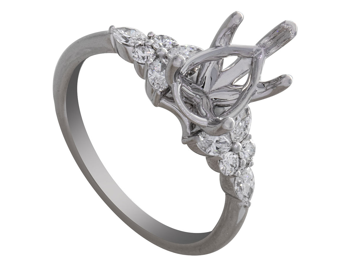1/4ct. t.w. Diamond Engagement Ring in 14K White Gold