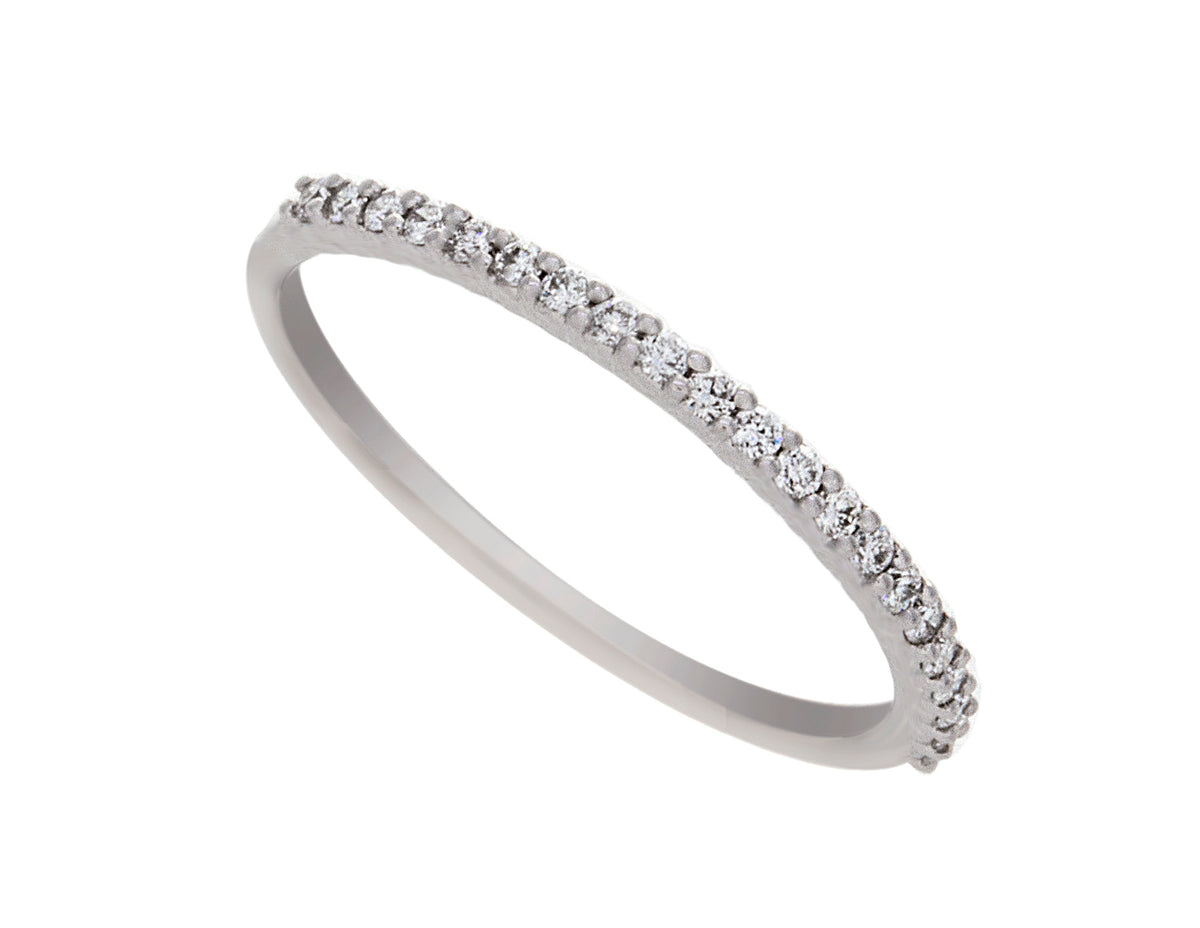 1/7ct. t.w. Round Diamond Anniversary Ring in 14K White Gold