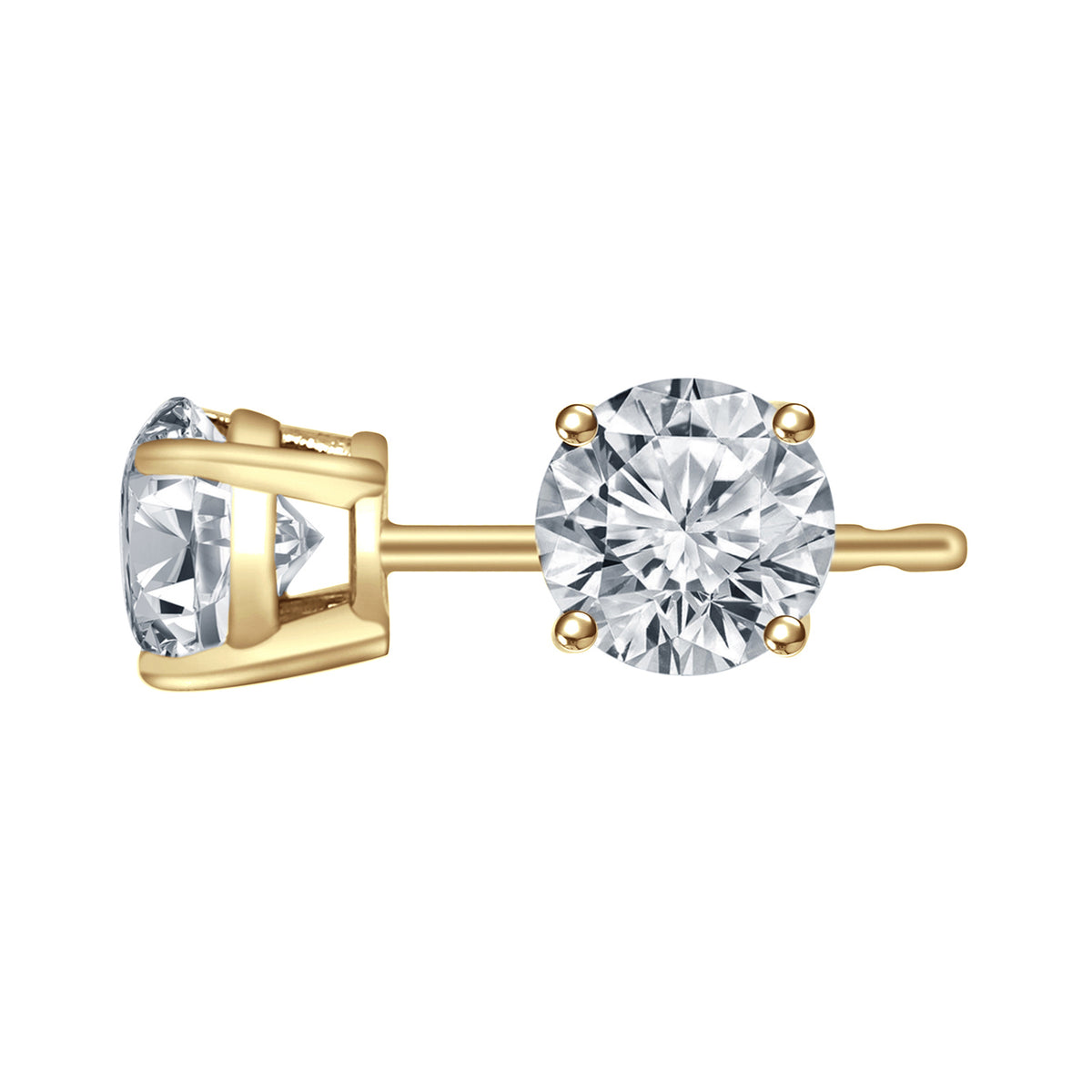 1/2ct. t.w. Diamond Stud Earrings in 14K Yellow Gold