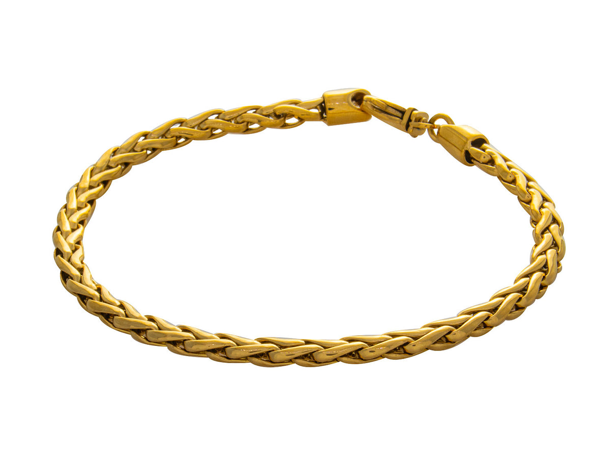 Stainless Steel/Gold-IP Polished Palma Link Chain Bracelet