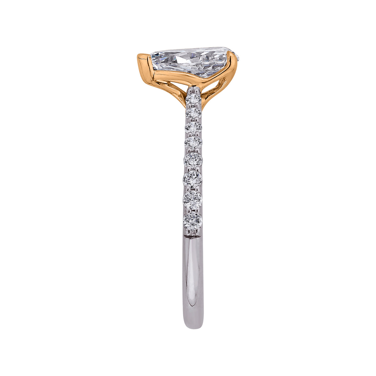 1/4ct. t.w. Diamond Engagement Ring in 14K White and Yellow Gold