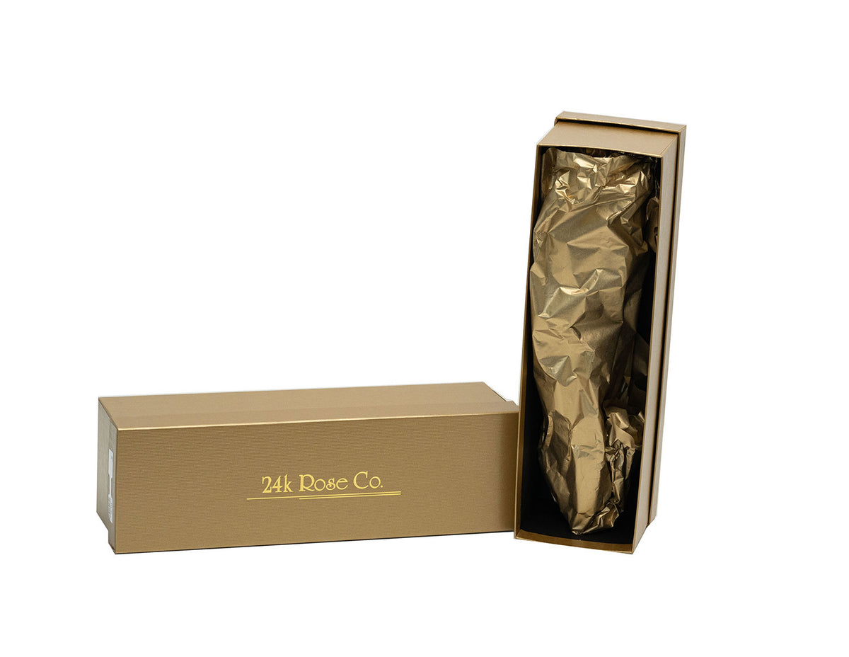 24K Yellow Gold Plated Semi-Open Rose