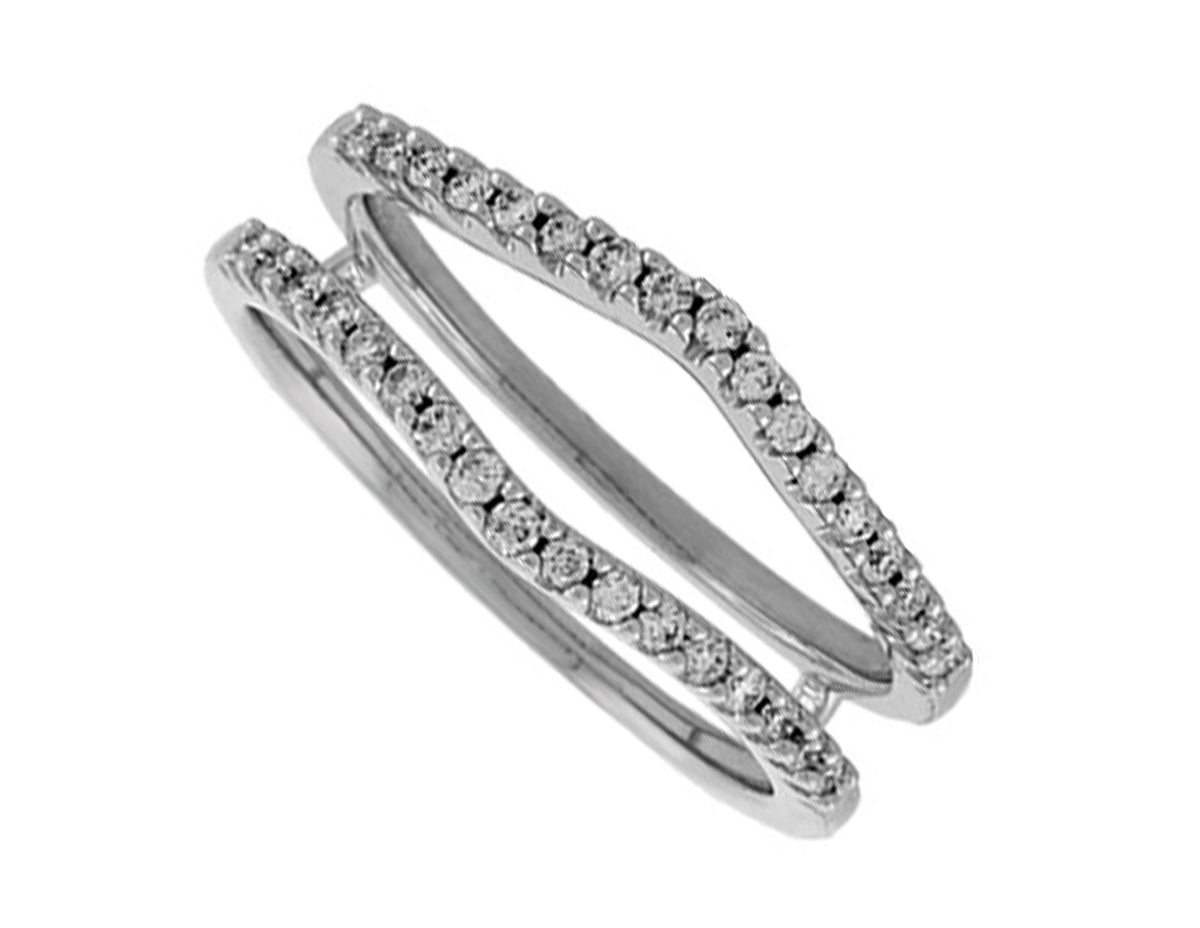 1/4ct. t.w. Round Diamond Wedding Guard in 14K White Gold
