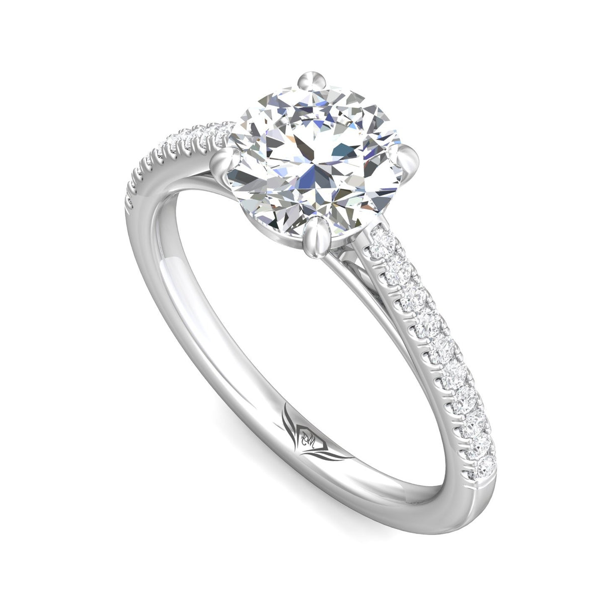 1/5ct. t.w. Diamond Engagement Ring in 14K White Gold