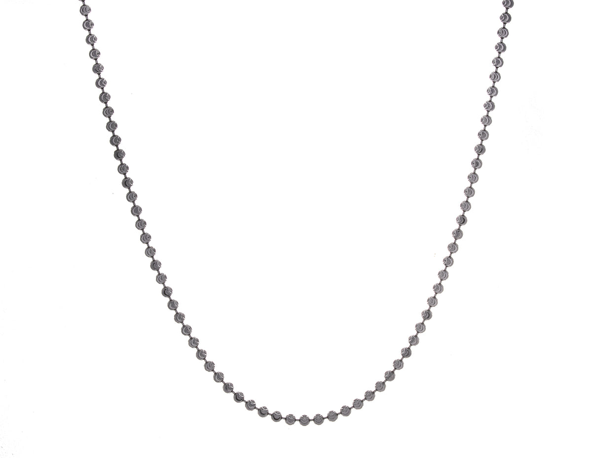 18" Diamond Cut Bead Chain in Sterling Silver