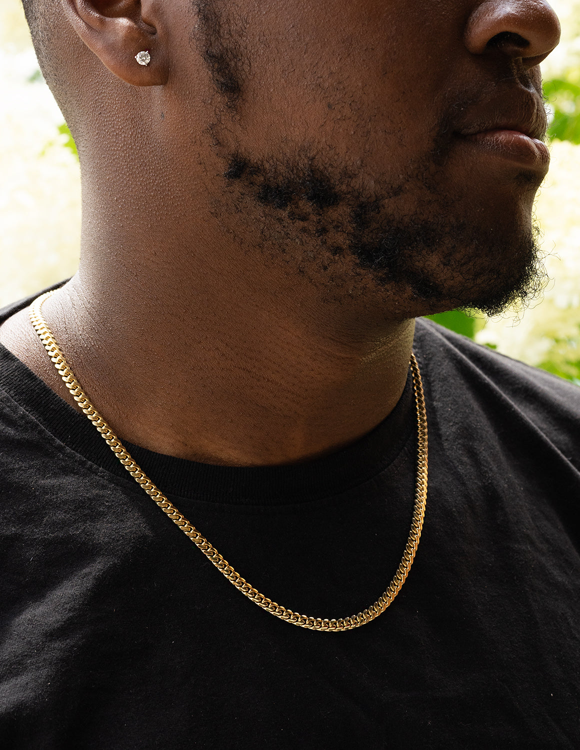 24" Semi-Solid Miami Cuban Link Chain in 10K Yellow Gold