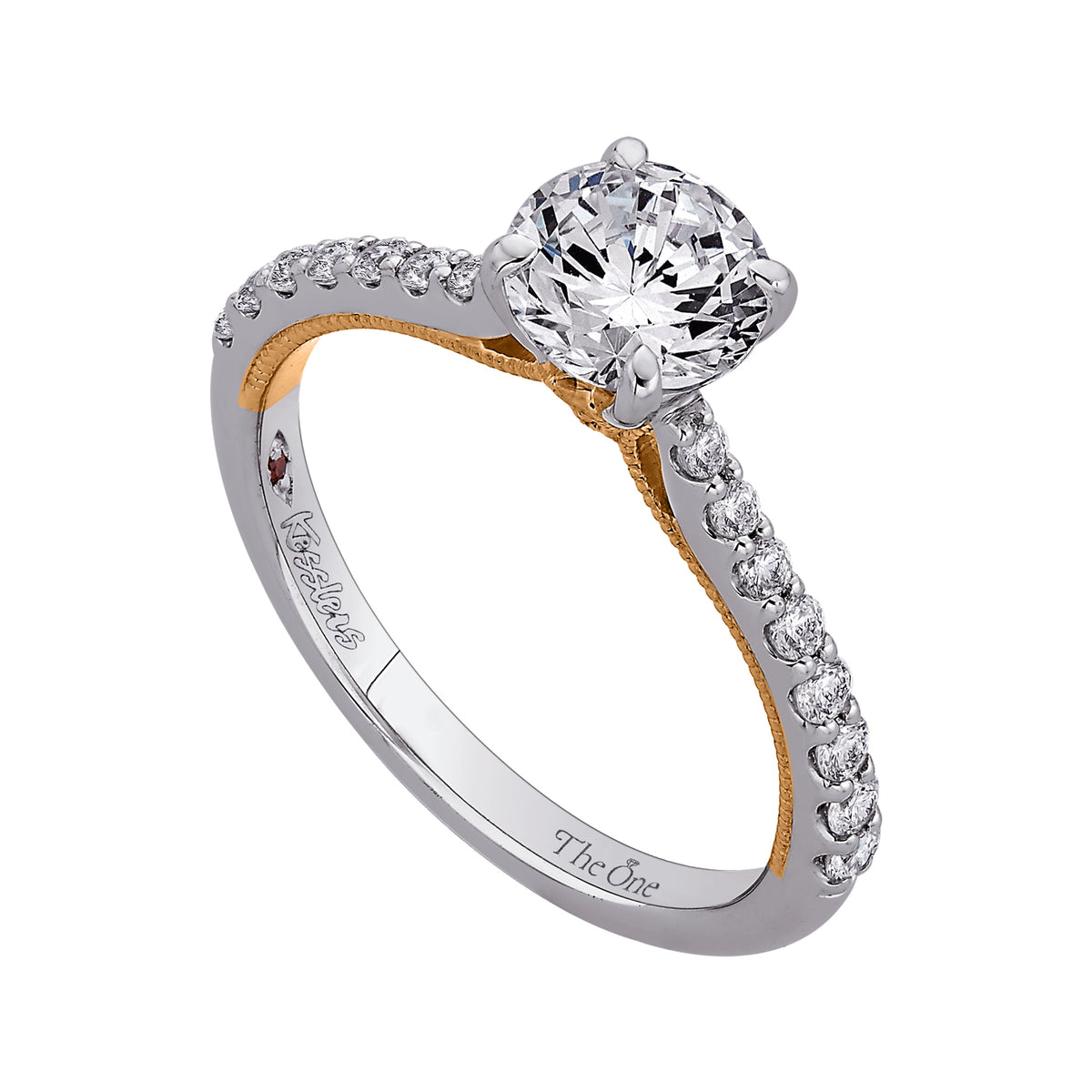 1/3ct. t.w. Diamond Engagement Ring in 14K White and Yellow Gold