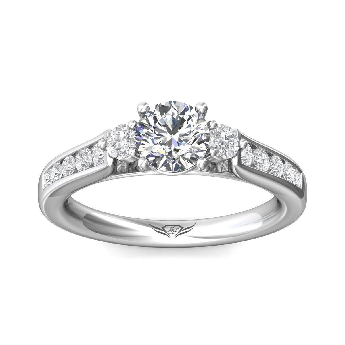 1/2ct. t.w. Round Cut Diamond Engagement Ring in 14K White Gold
