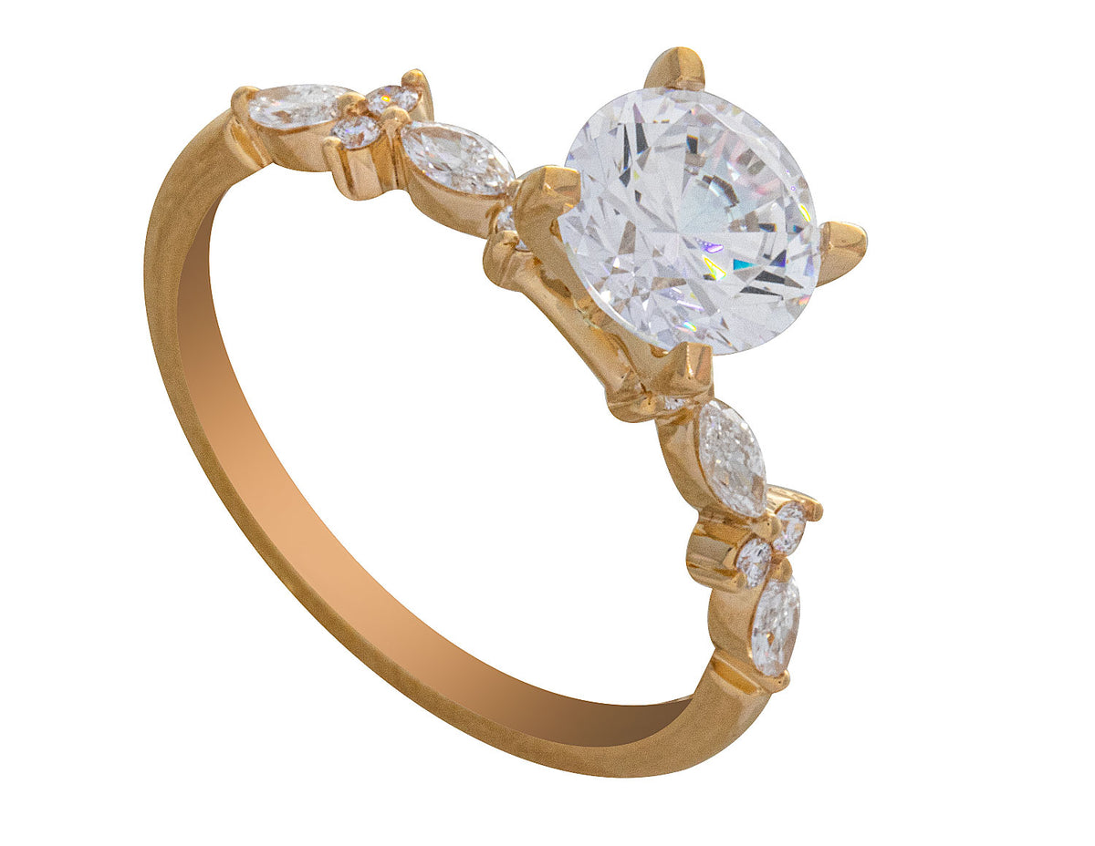 1/4ct. t.w. Diamond Engagement Ring in 14K Yellow Gold