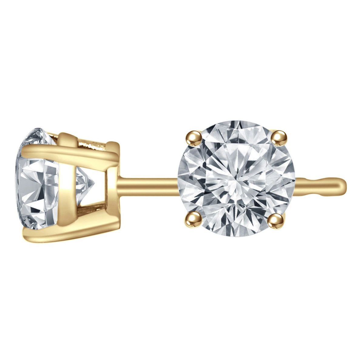 2ct. t.w. Diamond Stud Earrings in 14K Yellow Gold