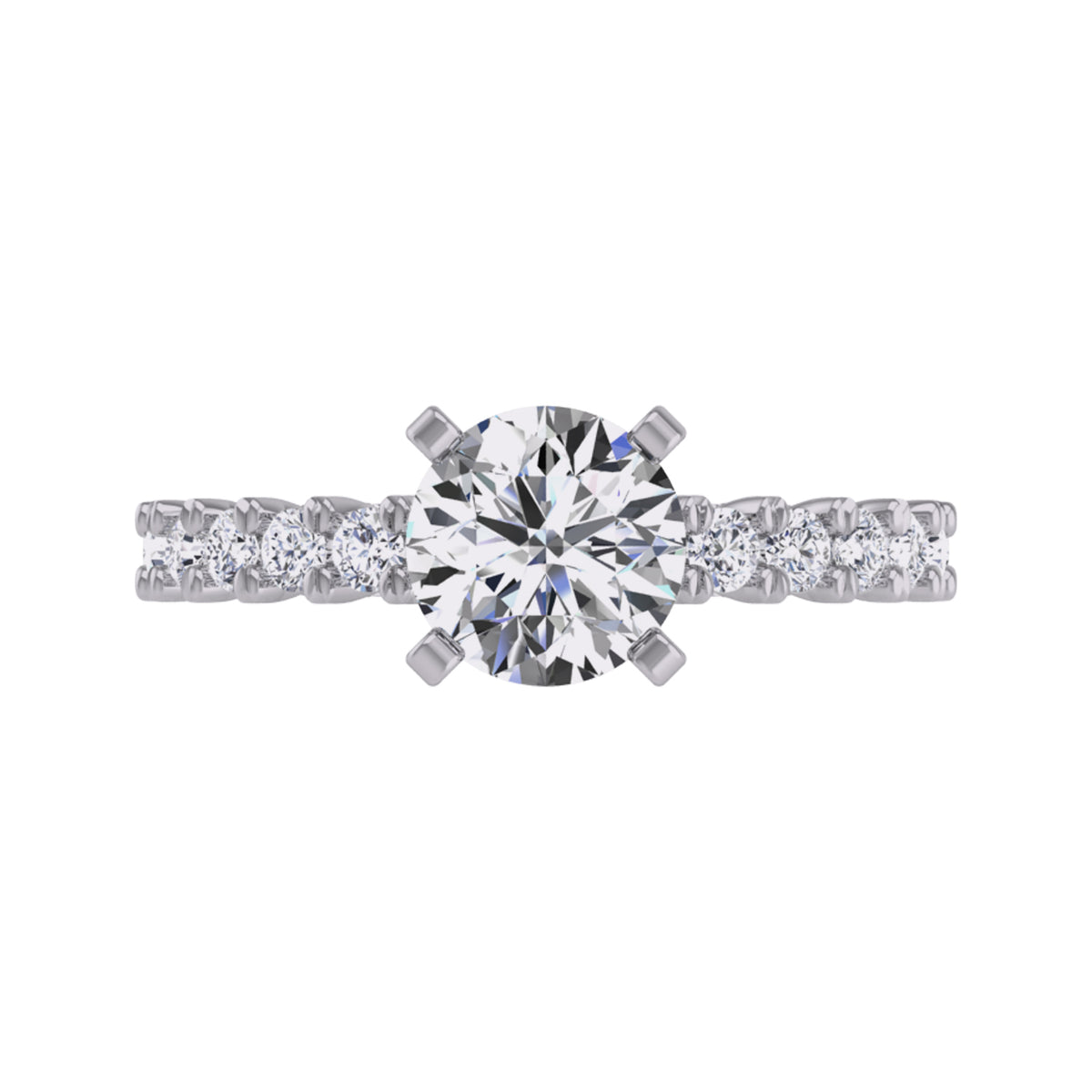 3/4ct. t.w. Diamond Engagement Ring in 14K White Gold