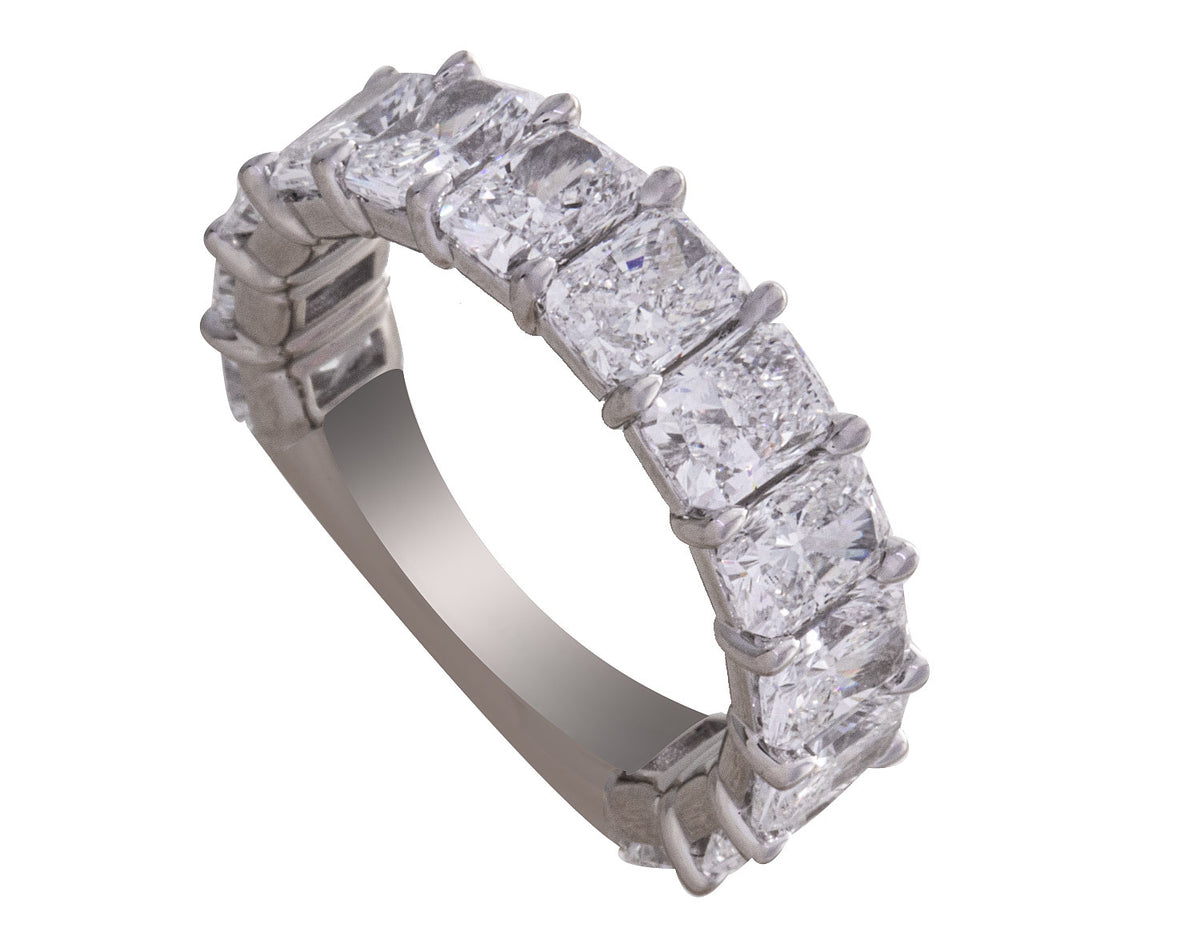 5ct. t.w. Radiant Cut Newborn Lab Created Diamond Anniversary Ring in 14K White Gold