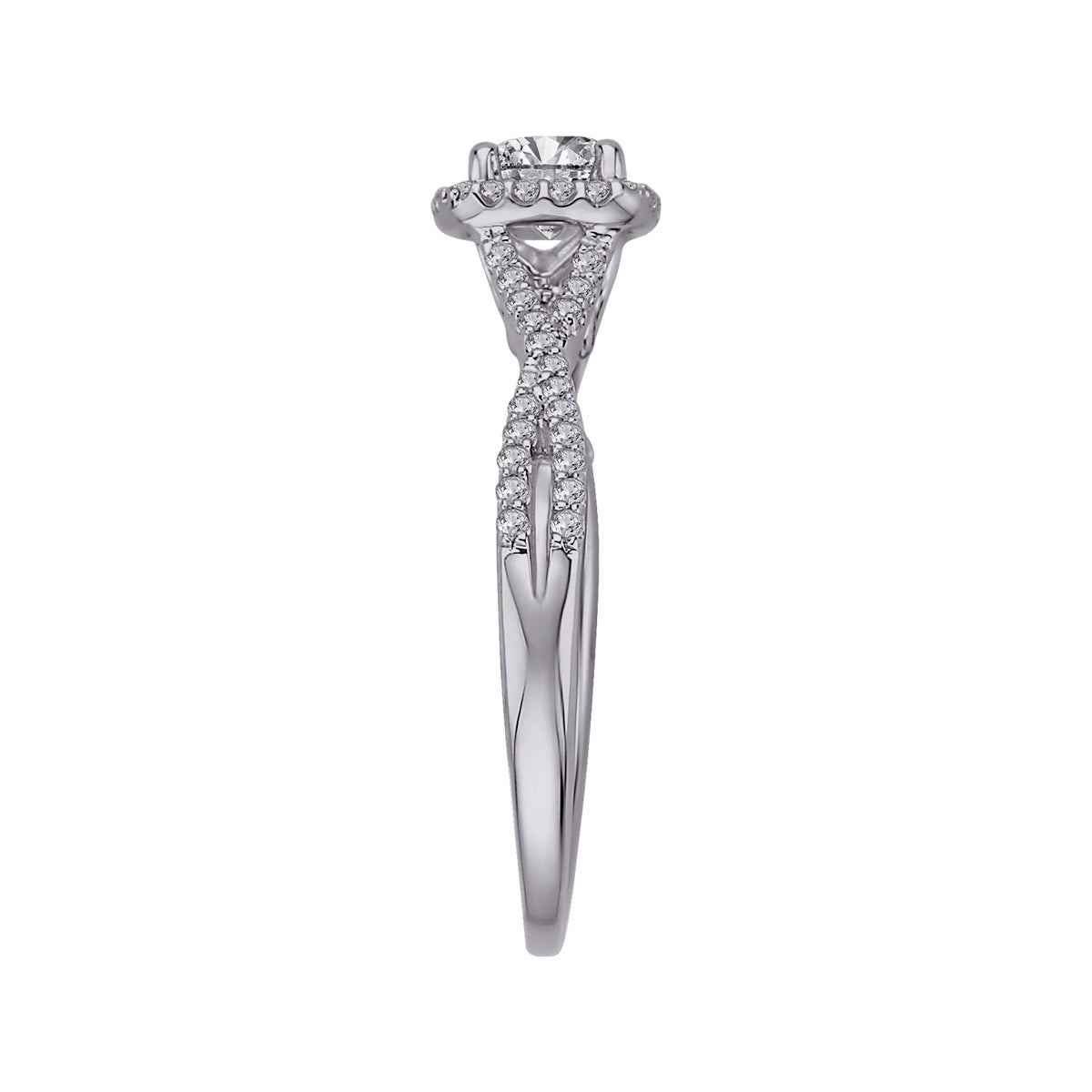 1/3ct. t.w. Round Cut Diamond Engagement Ring in 14K White Gold
