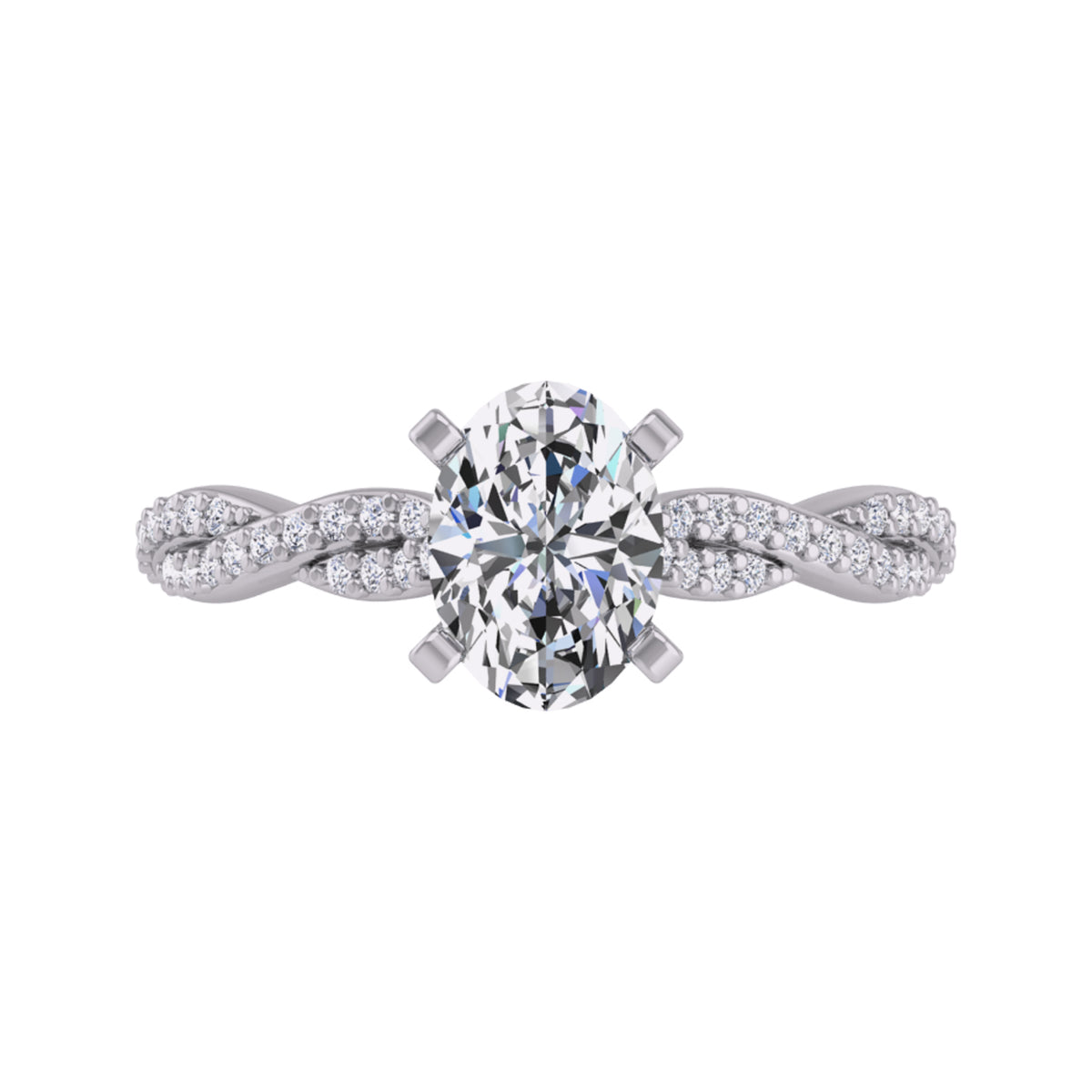 1/4ct. t.w. Diamond Engagement Ring in 14K White Gold