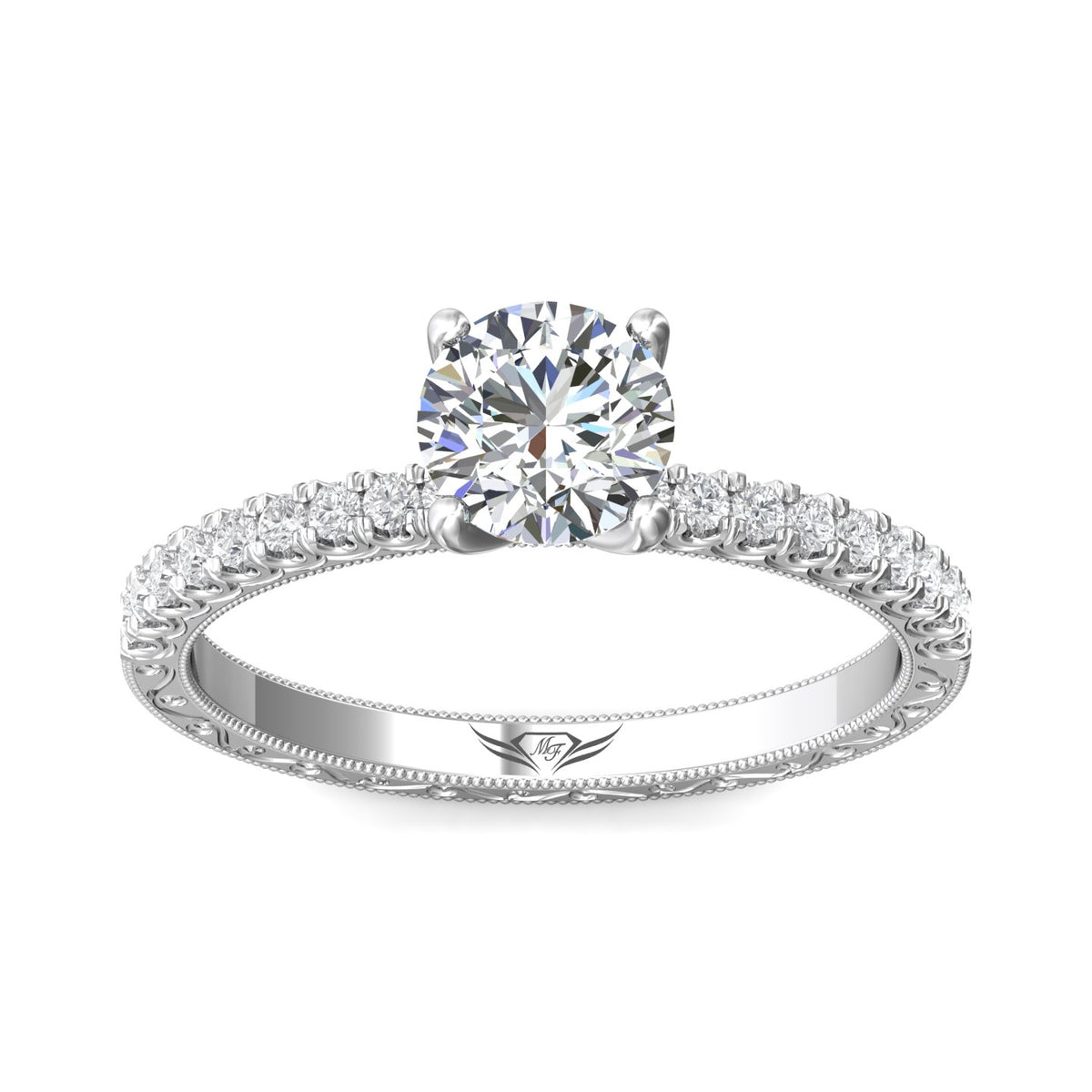 1/5ct. t.w. Diamond Engagement Ring in 14K White Gold