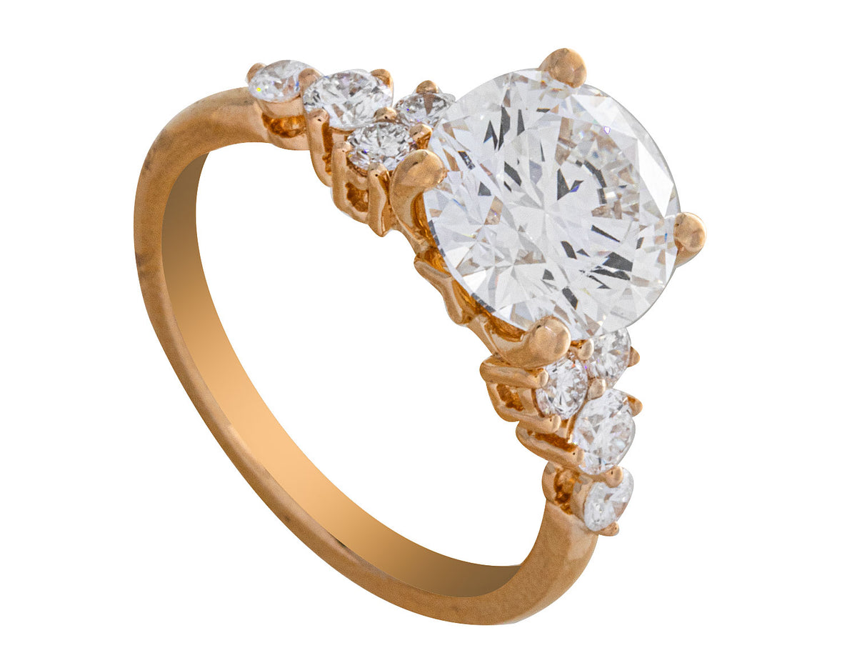 3 1/2ct. Oval Cut Newborn Lab Created Diamond Engagement Ring in 14K Yellow Gold