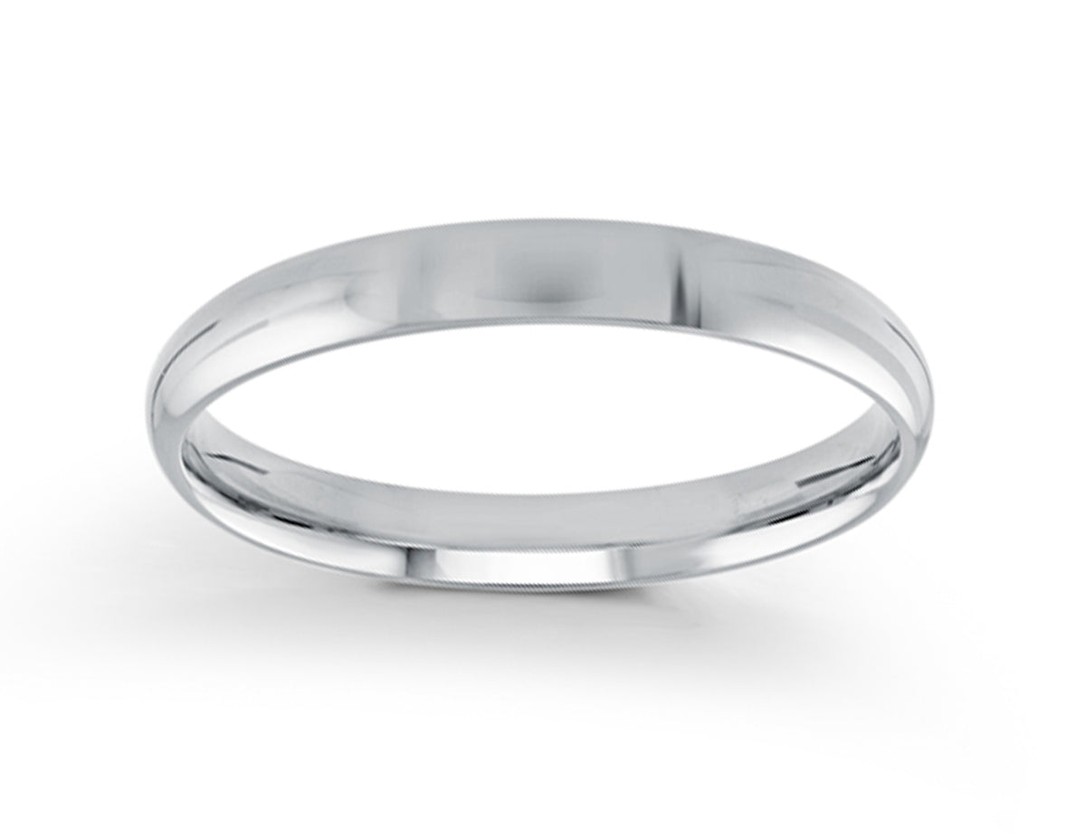 3mm Wedding Ring in 14K White Gold
