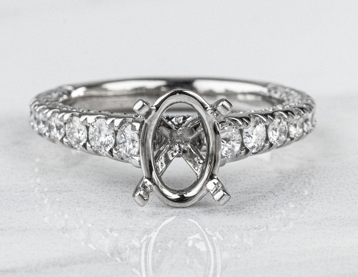 9/10ct. t.w. Kessler 81 Diamond Engagement Ring in Platinum