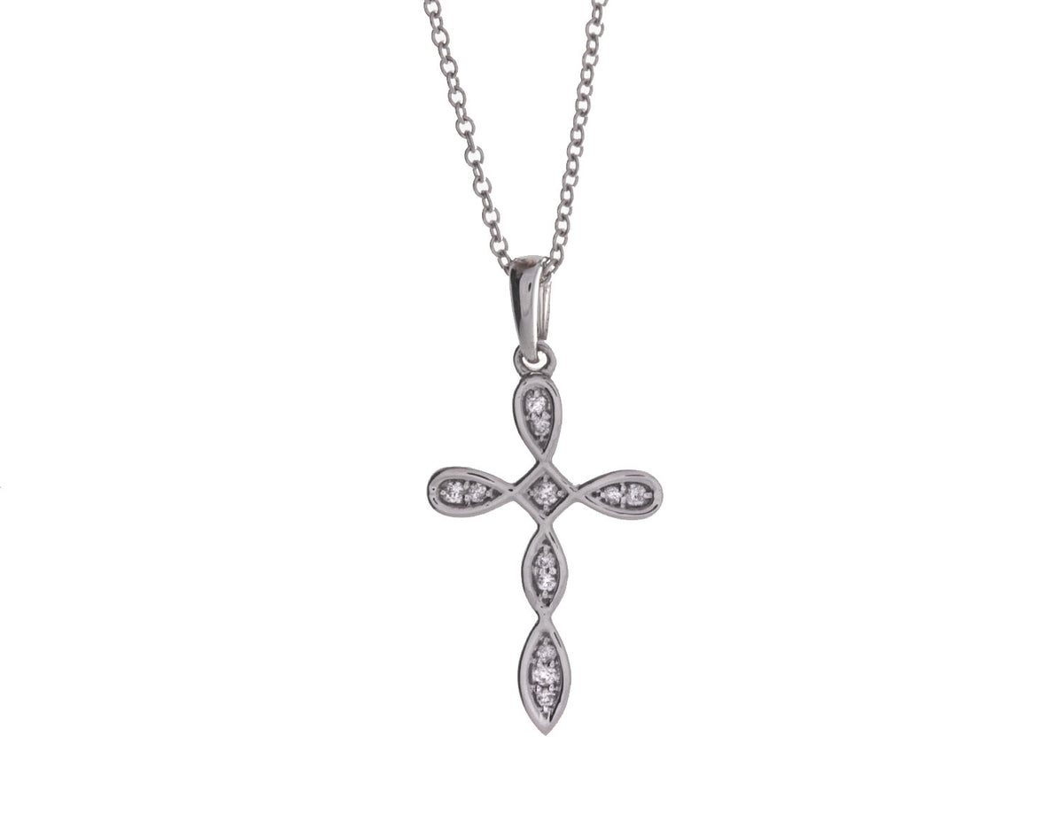 1/4ct. t.w. Diamond Cross Pendant in 14K Yellow Gold