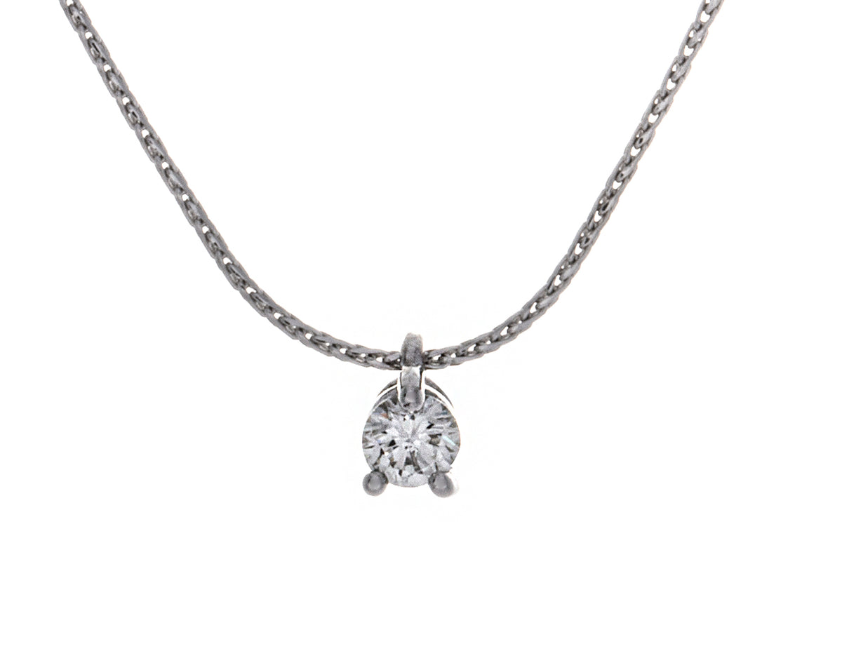 1/5ct. Kessler 81 Diamond Raindrop Pendant in 14K White Gold