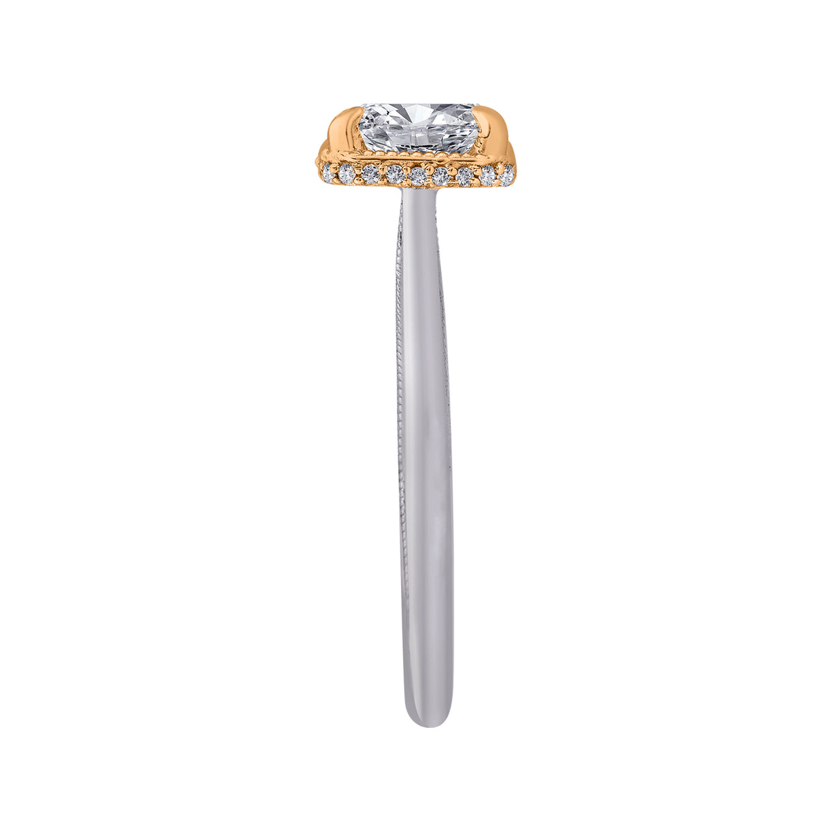 1/10ct. t.w. Diamond Engagement Ring in 14K White and Yellow Gold