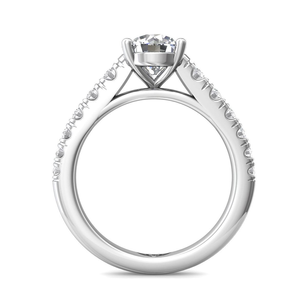 1/2ct. t.w. Round Cut Diamond Engagement Ring in 14K White Gold