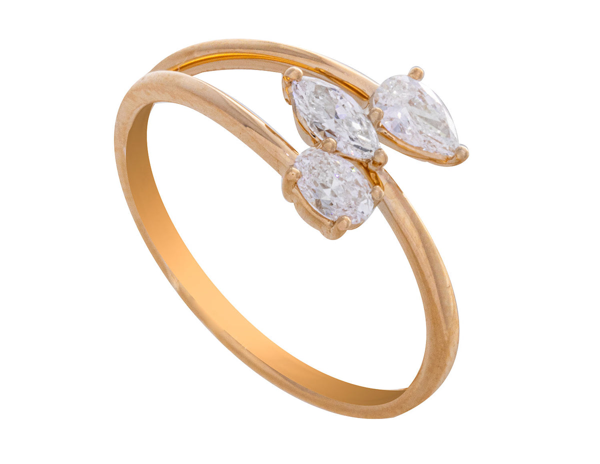 2/5ct. t.w. Diamond 3-Stone Fashion Ring in 14K Yellow Gold
