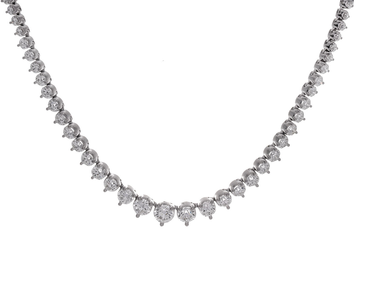 10ct. t.w. Diamond Riviera Necklace in 14K White Gold
