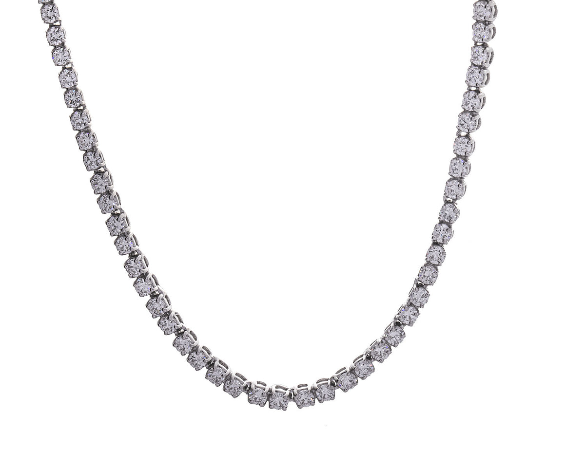 2ct. t.w. Halfway Diamond Tennis Necklace in 14K White Gold