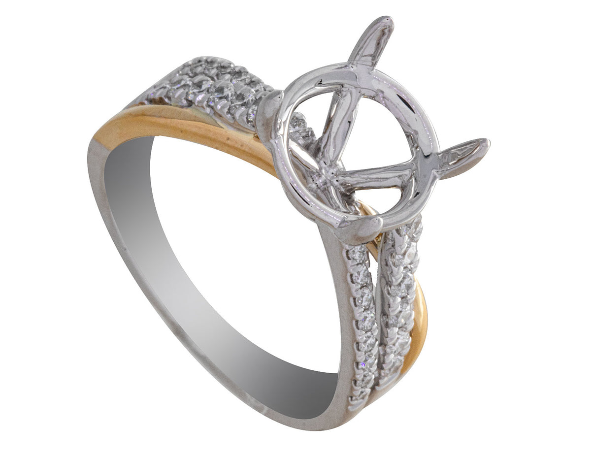 2/5ct. t.w. Diamond Engagement Ring in 14K White and Yellow Gold