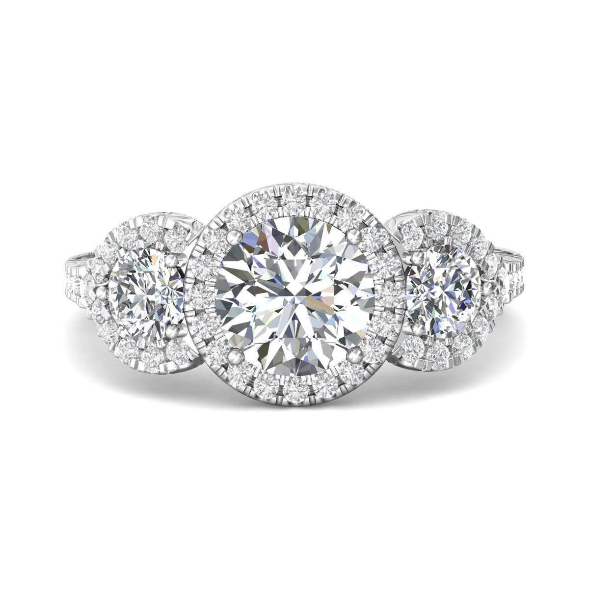 1 1/8ct. t.w. Round Diamond Engagement Ring in 14K White Gold