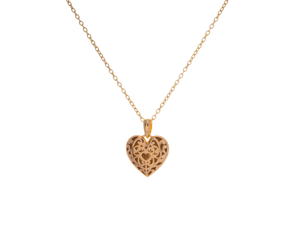 Small Heart Pendant in Vermeil