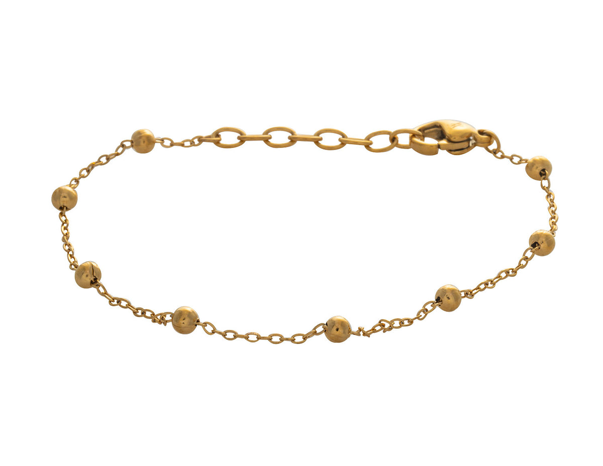 Stainless Steel 3mm Ball Station Bracelet