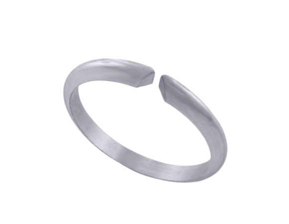 Platinum Half Round Solitaire Engagement Ring